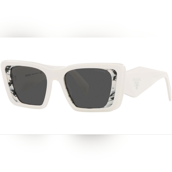Authentic New PRADAPR 08YS white havana black Sunglasses - Picture 6 of 14